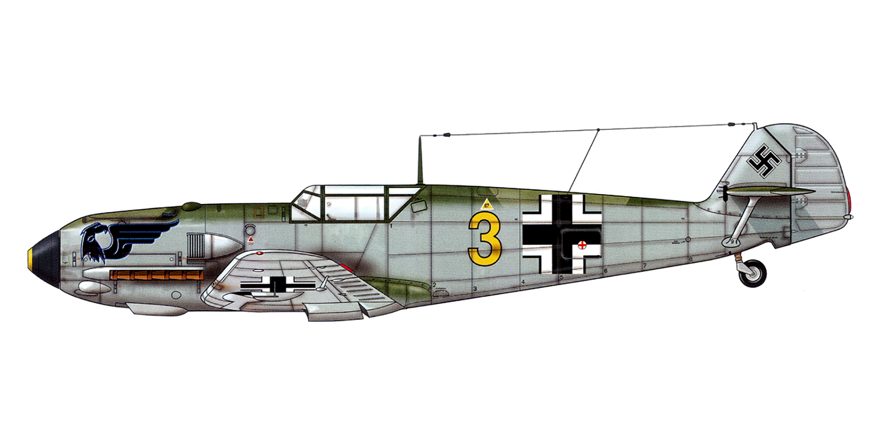 Asisbiz Messerschmitt Bf 109E1 6 JG52 Yellow 3 Speyer Germany March 1940 0B