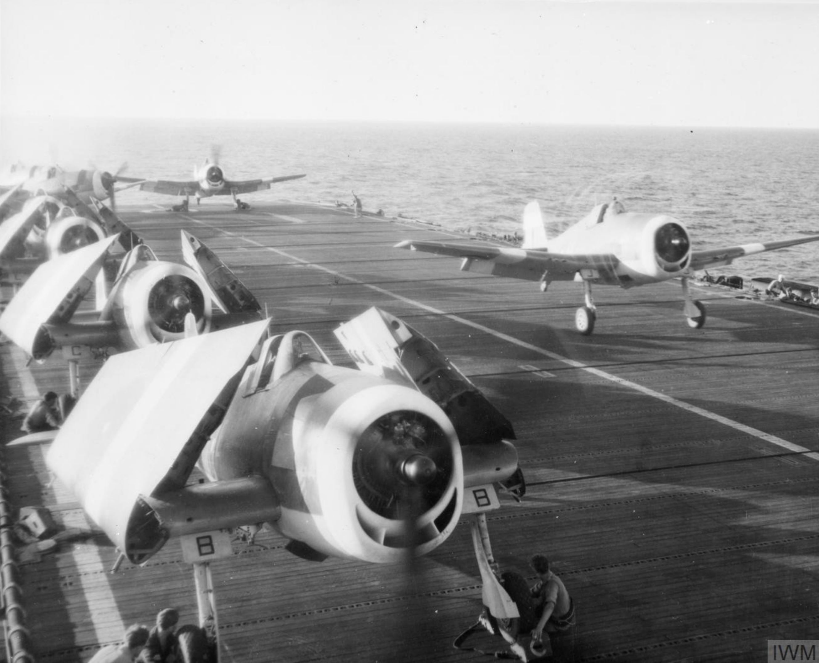 Asisbiz Fleet Air Arm Nas Grumman Hellcat Iis Taking Off From Hms