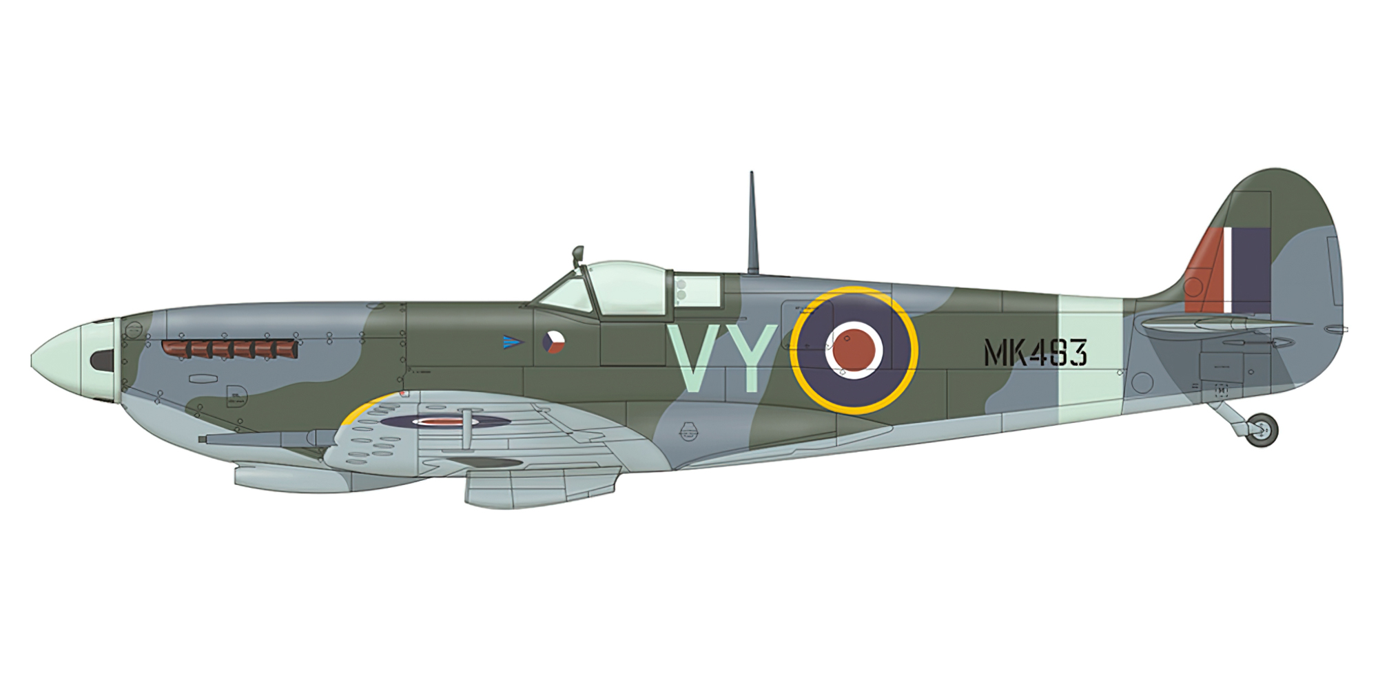 Asisbiz Spitfire LFIXc RAF 312Sqn VY WCmdr Tomas Vybiral MK483