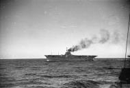 Asisbiz RN carrier HMS Ark Royal landing aircraft off Sardina Nov 1940 IWM A2366