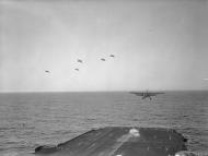 Asisbiz Fleet Air Arm 831NAS Barracuda taking off from HMS Formidable IWM A24777