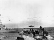 Asisbiz Fleet Air Arm Fairey Barracuda landing aboard HMS Victorious during op Tungsten Mar Apr 1944 IWM A22644