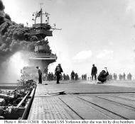 Asisbiz USS Yorktown during Battle of Midway 05