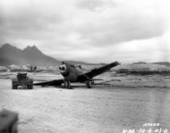 Asisbiz Damaged USAAF P 40 Hawk pursuit plane at Bellows Field Oahu on 9 Dec 1941 SC 127000