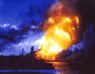 Asisbiz USS Arizona (BB 39) explodes fiercely at Pearl Harbor after Japanese attack 7th Dec 1941 80 GK 13513