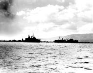 Asisbiz USS Curtiss (AV 4) left and USS Medusa (AR 1) right at their moorings Pearl Harbor 7th Dec 1941 80 G 32733