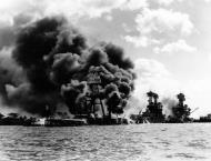 Asisbiz USS West Virginia (BB 45) and the USS Tennessee (BB 43) after the Japanese Attack on Pearl Harbor 7th Dec 1941 80 G 32424