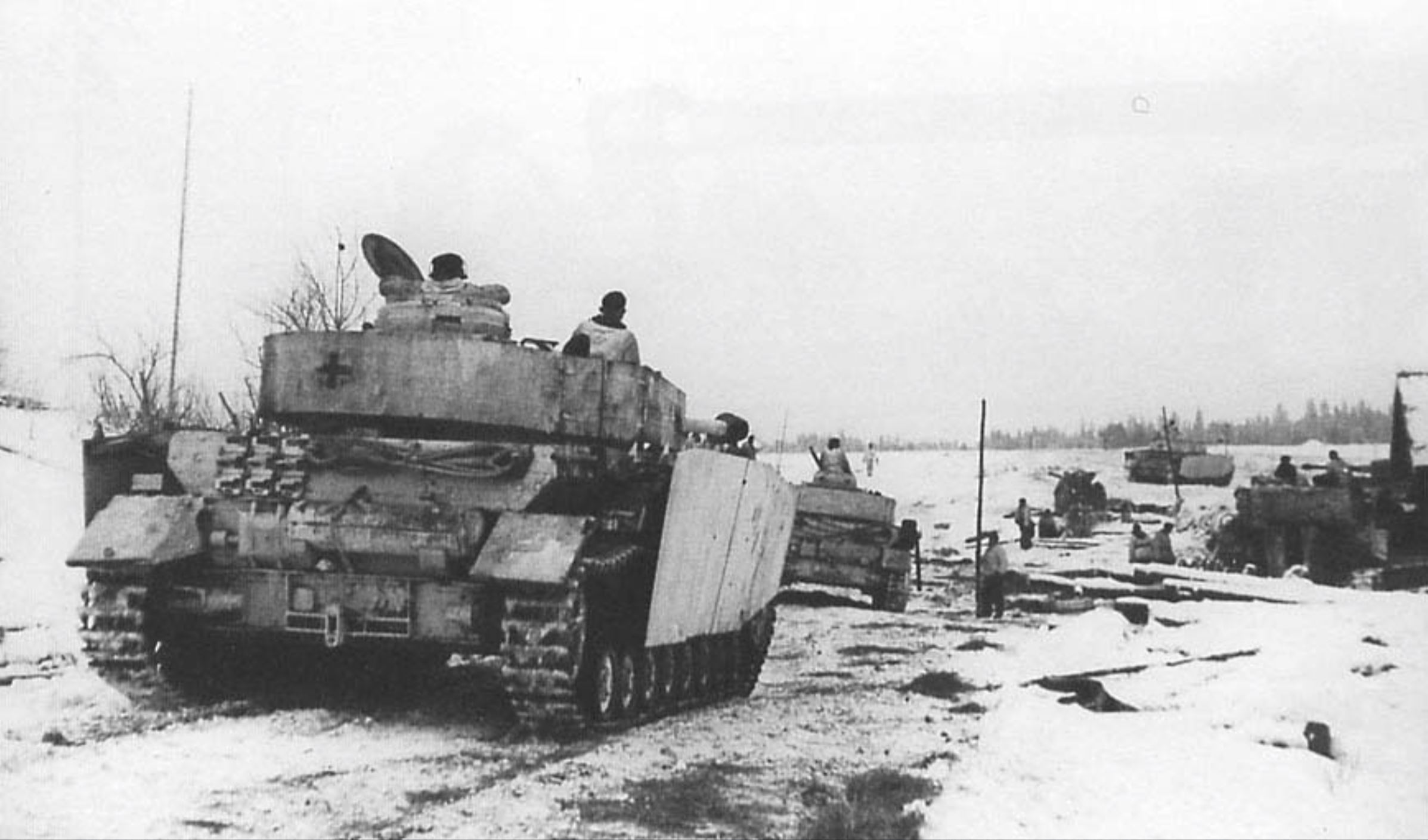 Asisbiz German armor Panzer IV tank column manouvering into position ...