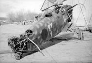 Asisbiz Aviazione Legionaria Fiat CR 32 Chirri 3x18 damaged fuselage in Spain circa 1936 39 SCW01