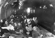 Asisbiz Families are seen taking refuge underground on a Madrid subway platform Dec 9 1936 01