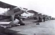 Asisbiz Legion Condor Heinkel He 51C Fuerza Aerea Nacional 2x25 and 2x16 lined up in Spain SCW 01