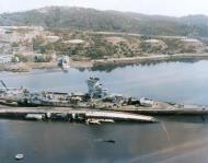 Asisbiz Aerial view of Casablanca harbour showing French battleship Strasbourg sunk 9th Nov 1942 NA293