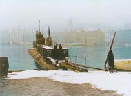 Asisbiz French submarine Sidi Ferruch (Q181) facing the cathedral of Saint Mary Major in the Old Port of Marseille