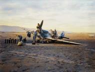 Asisbiz Spitfire VbTrop RAF 1435Sqn EP286 which suffered undercarriage failure on landing at Bone Algeria C1