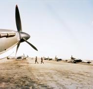 Asisbiz TORCH Spitfire VbTrops ER499 reinforcement aircraft from Gibraltar lined up at Bone Algeria 1942 IWM CNA46