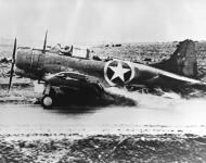 Asisbiz USN SBD Dauntless uses a road as a make shift runway near Safi Morocco Nov 1942 208 N 6070