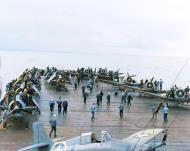 Asisbiz USS Ranger (CV 4) rush aft to look for a submarine during operation Torch Nov 1942 80 G 30299