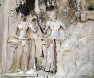 Asisbiz Angkor Wat Khmer architecture bas relief devatas Siem Reap 14