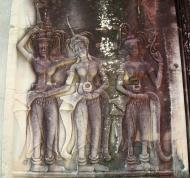 Asisbiz Angkor Wat Khmer architecture bas relief devatas Siem Reap 19