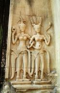 Asisbiz Angkor Wat Khmer architecture bas relief devatas Siem Reap 24