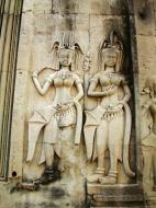 Asisbiz Angkor Wat Khmer architecture bas relief devatas Siem Reap 28