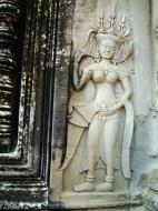 Asisbiz Angkor Wat Khmer architecture bas relief devatas Siem Reap 35
