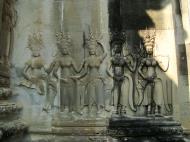 Asisbiz Angkor Wat Khmer architecture bas relief devatas Siem Reap 40