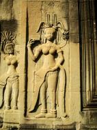 Asisbiz Angkor Wat Khmer architecture bas relief devatas Siem Reap 46