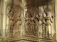 Asisbiz Angkor Wat Khmer architecture bas relief devatas Siem Reap 47