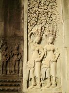 Asisbiz Angkor Wat Khmer architecture bas relief devatas Siem Reap 48
