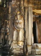 Asisbiz C Banteay Kdei Temple hall of dancers Bas relief deva 04