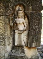 Asisbiz C Banteay Kdei Temple hall of dancers Bas relief deva 05