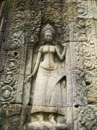 Asisbiz D Banteay Kdei Temple main enclosure Bas relief devas 01