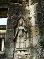 Asisbiz D Banteay Kdei Temple main enclosure Bas relief devas 02