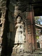 Asisbiz D Banteay Kdei Temple main enclosure Bas relief devas 03