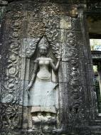 Asisbiz D Banteay Kdei Temple main enclosure Bas relief devas 05