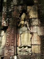 Asisbiz D Banteay Kdei Temple main enclosure Bas relief devas 06