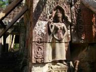 Asisbiz D Banteay Kdei Temple main enclosure Bas relief devas 17
