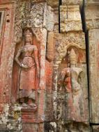 Asisbiz D Banteay Kdei Temple main enclosure Bas relief devas 18