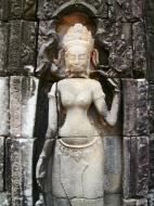 Asisbiz D Banteay Kdei Temple main enclosure Bas relief devas 26