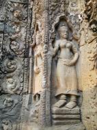 Asisbiz D Banteay Kdei Temple main enclosure Bas relief devas 31