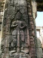 Asisbiz D Banteay Kdei Temple main enclosure Bas relief guardian 02