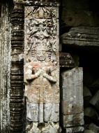 Asisbiz Preah Khan Bas relief mythic guardians Asuras stand on guard 04