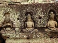 Asisbiz Preah Khan Temple Bas relief Buddhas main enclosure Angkor 07