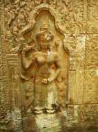 Asisbiz Preah Khan Temple Bas relief female divinty main enclosure 03