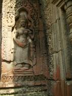 Asisbiz Preah Khan Temple Bas relief female divinty main enclosure 05