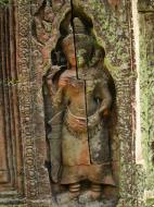 Asisbiz Preah Khan Temple Bas relief female divinty main enclosure 06