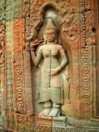 Asisbiz Preah Khan Temple Bas relief female divinty main enclosure 08