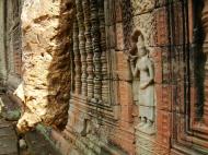 Asisbiz Preah Khan Temple Bas relief female divinty main enclosure 09