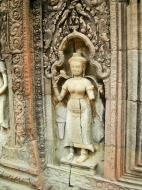 Asisbiz Preah Khan Temple Bas relief female divinty main enclosure 10